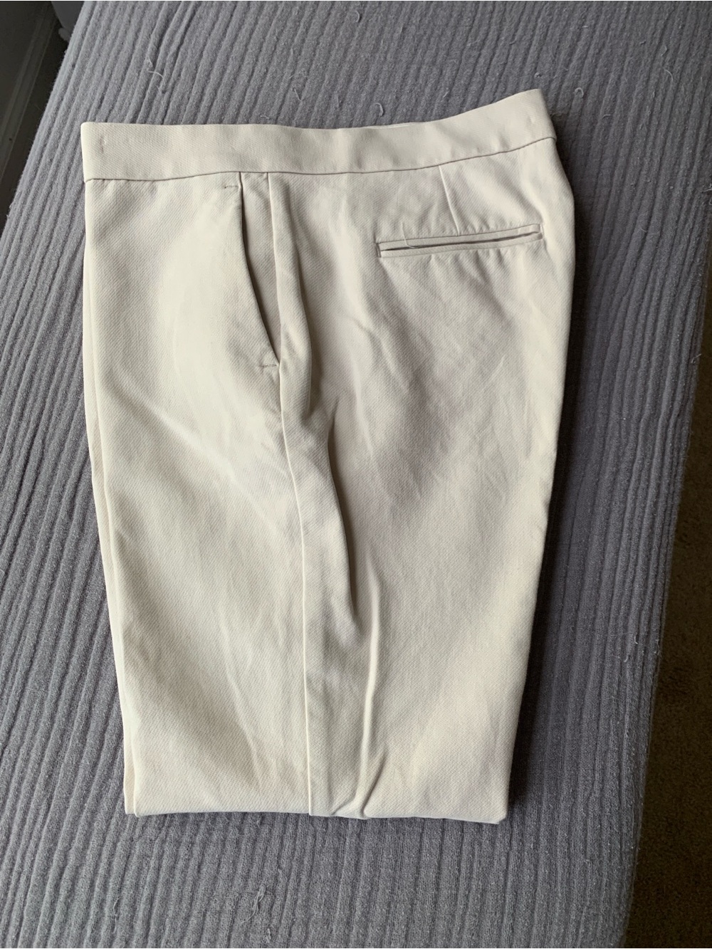 Ann Taylor Petite Cream Dress Pants